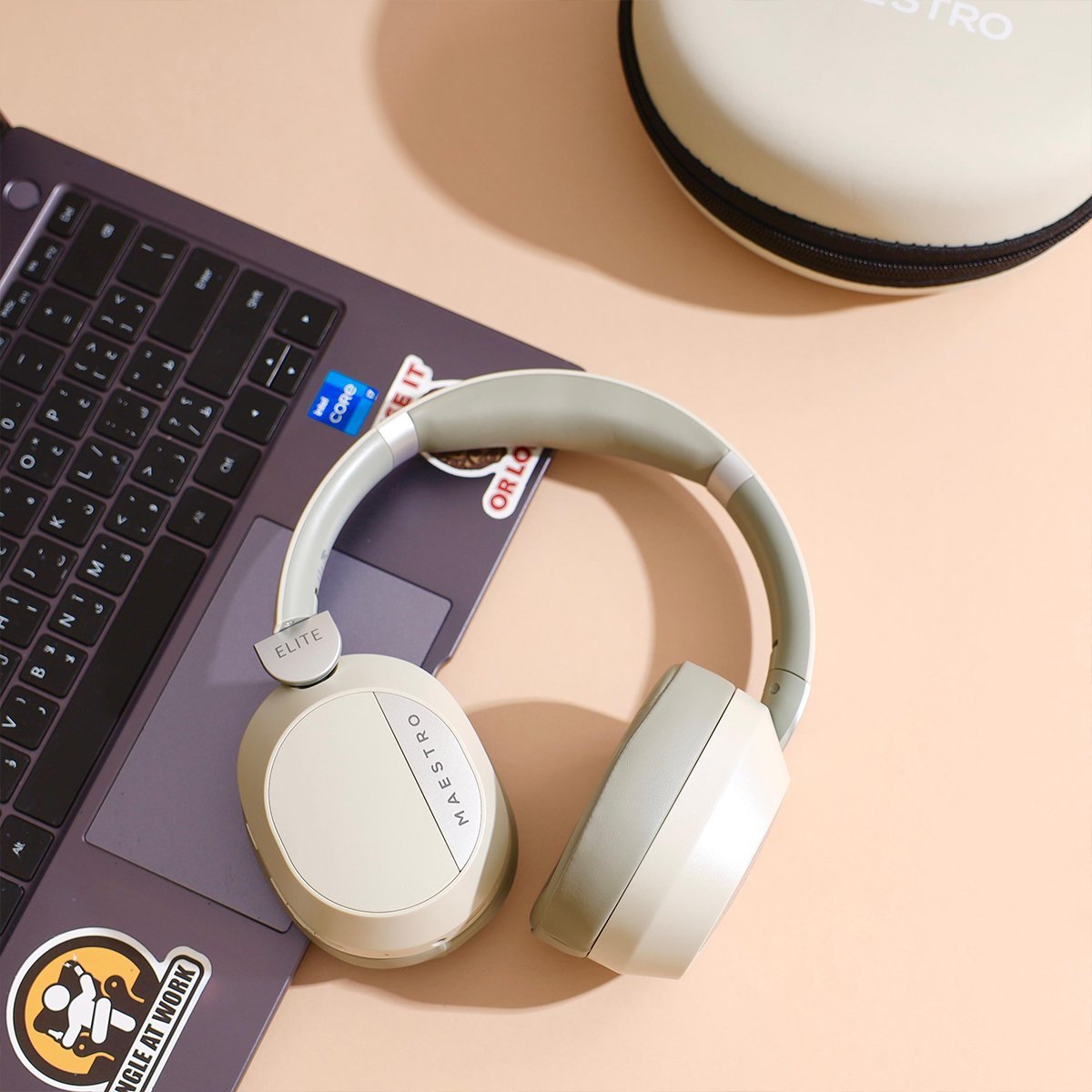 Maestro - Elite Bluetooth Headset - Cream - Image 2