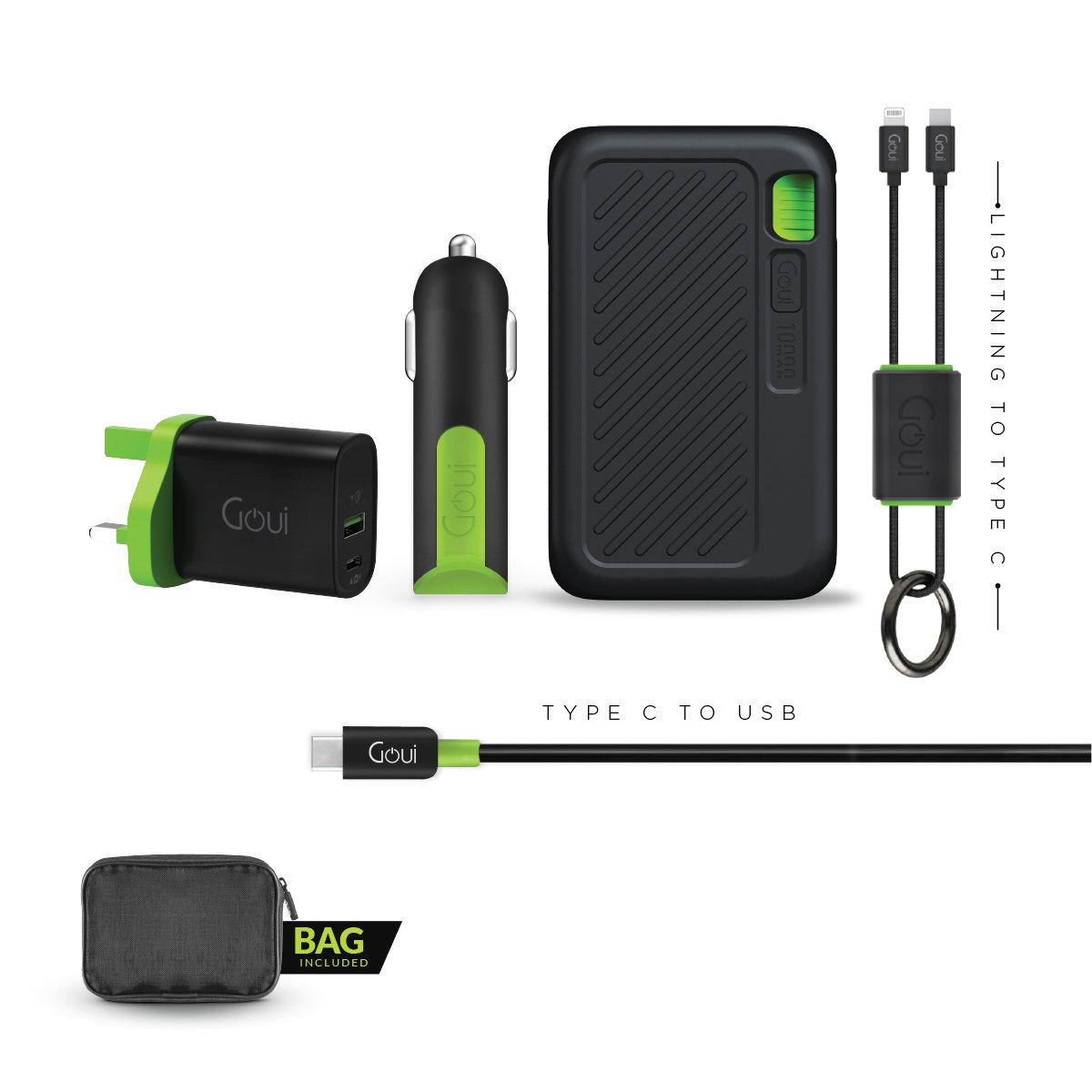 Goui - Package (Singi10 + MINI20 + Viper + Lock Lightning + Classic Type C-A Cable) - Offer OG2300